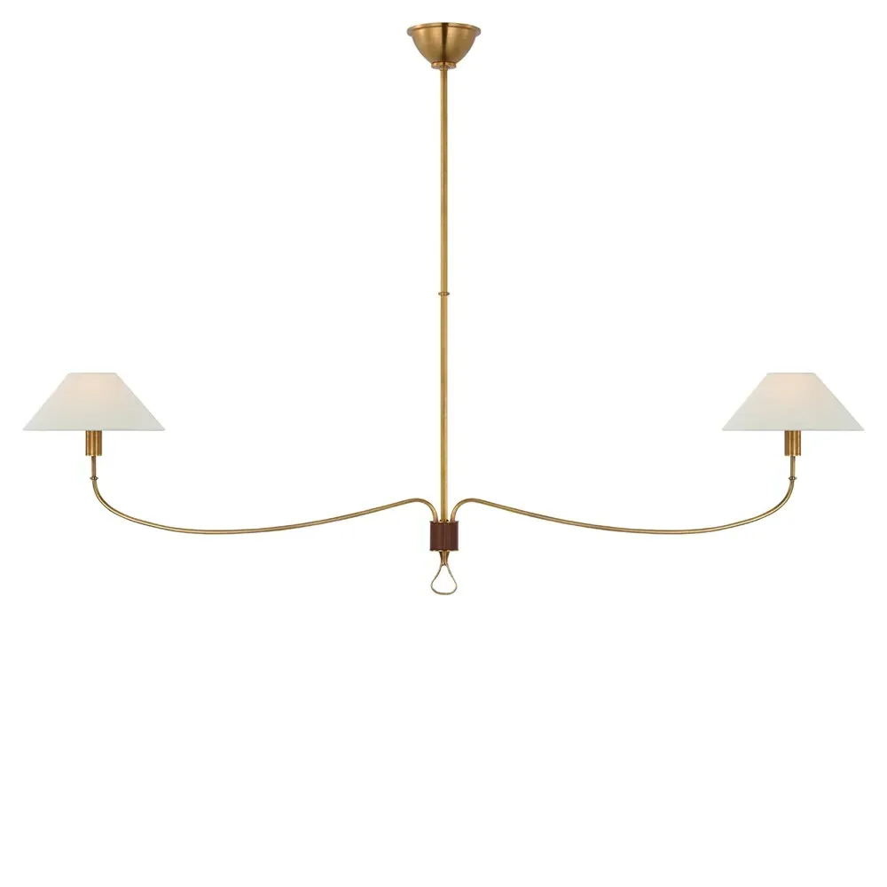 Griffin Linear Chandelier - Antique Brass, Brass