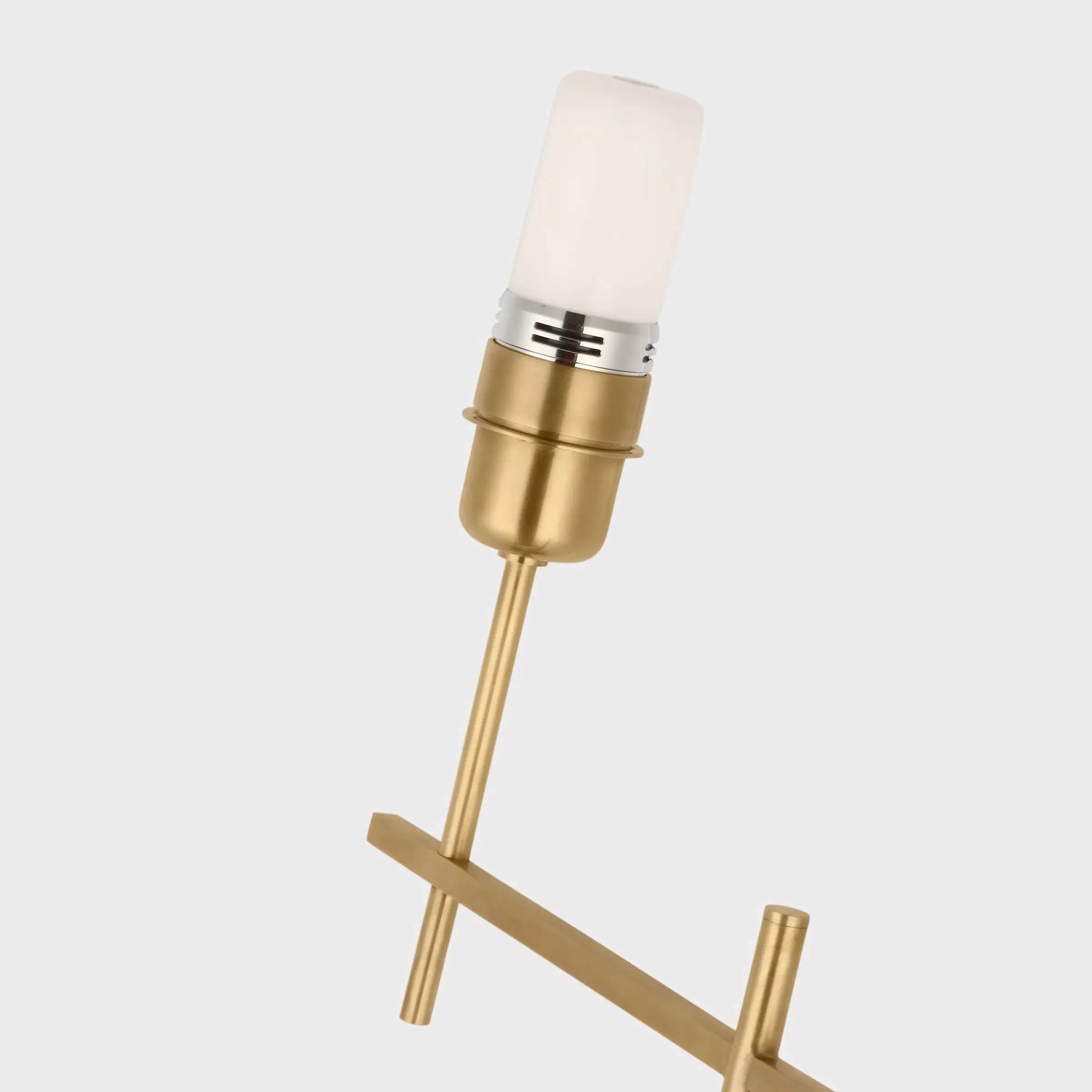 Hackney Cordless Bridge Arm Floor Lamp - Antique Brass, Metal