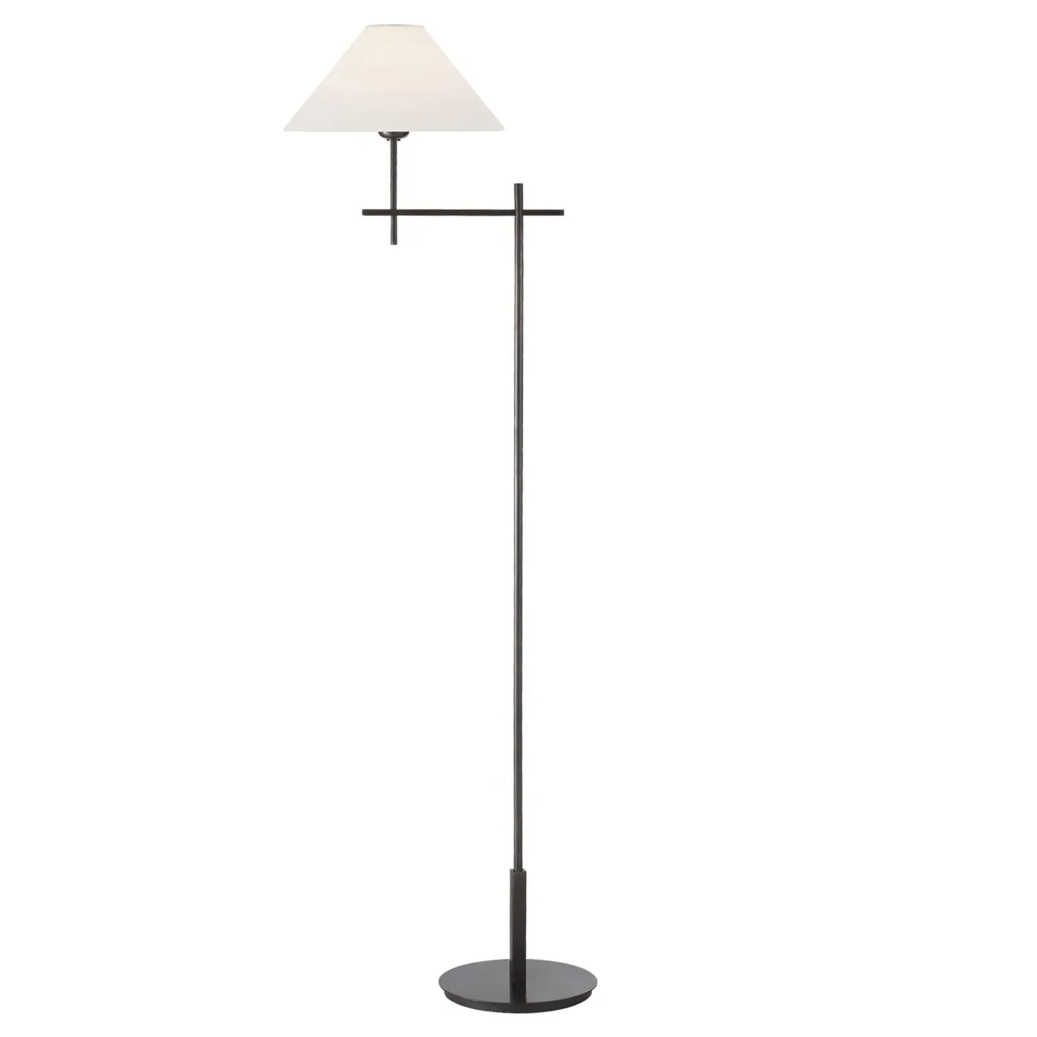 Hackney Cordless Bridge Arm Floor Lamp - Bronze, Metal