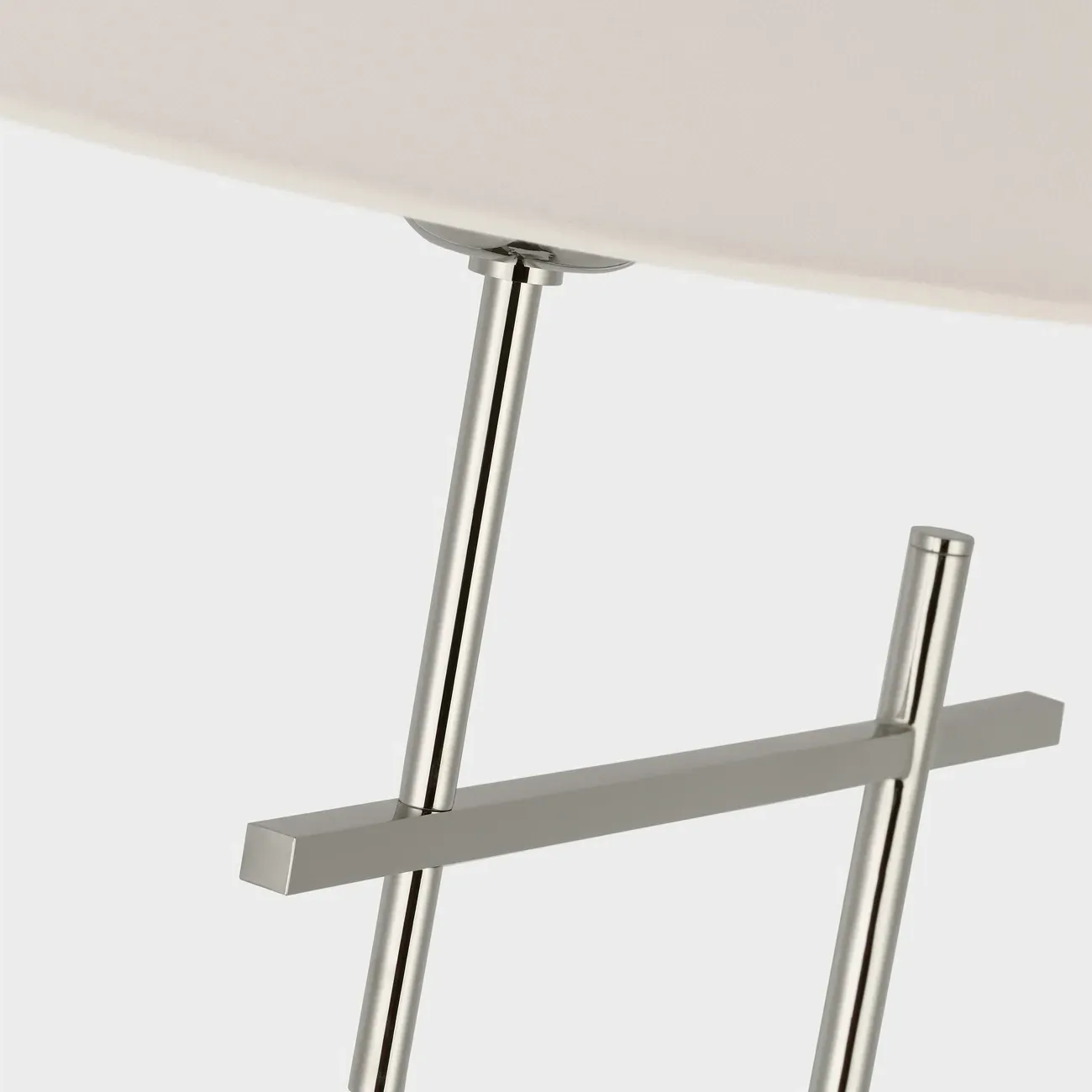 Hackney Cordless Bridge Arm Floor Lamp - Polished Nickel, Metal