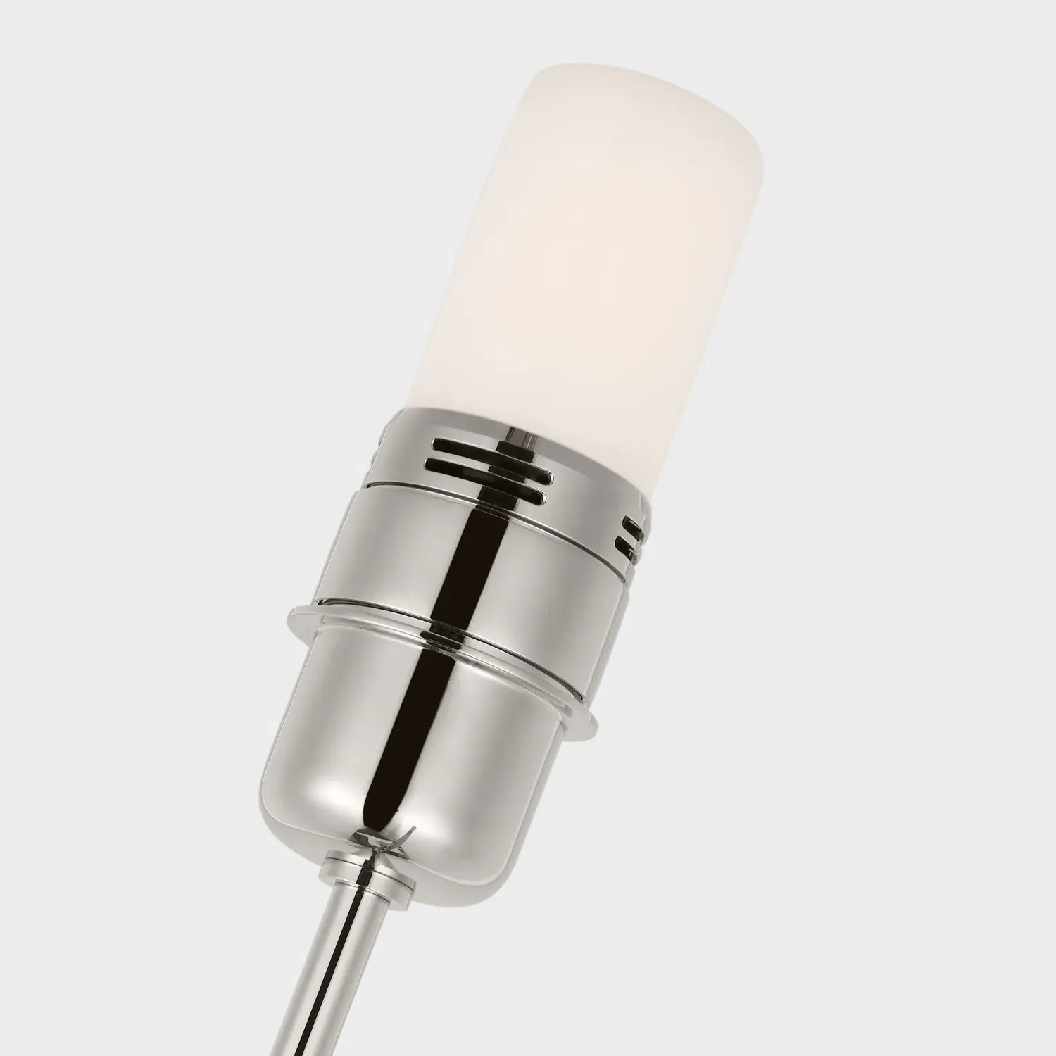 Hackney Cordless Bridge Arm Floor Lamp - Polished Nickel, Metal