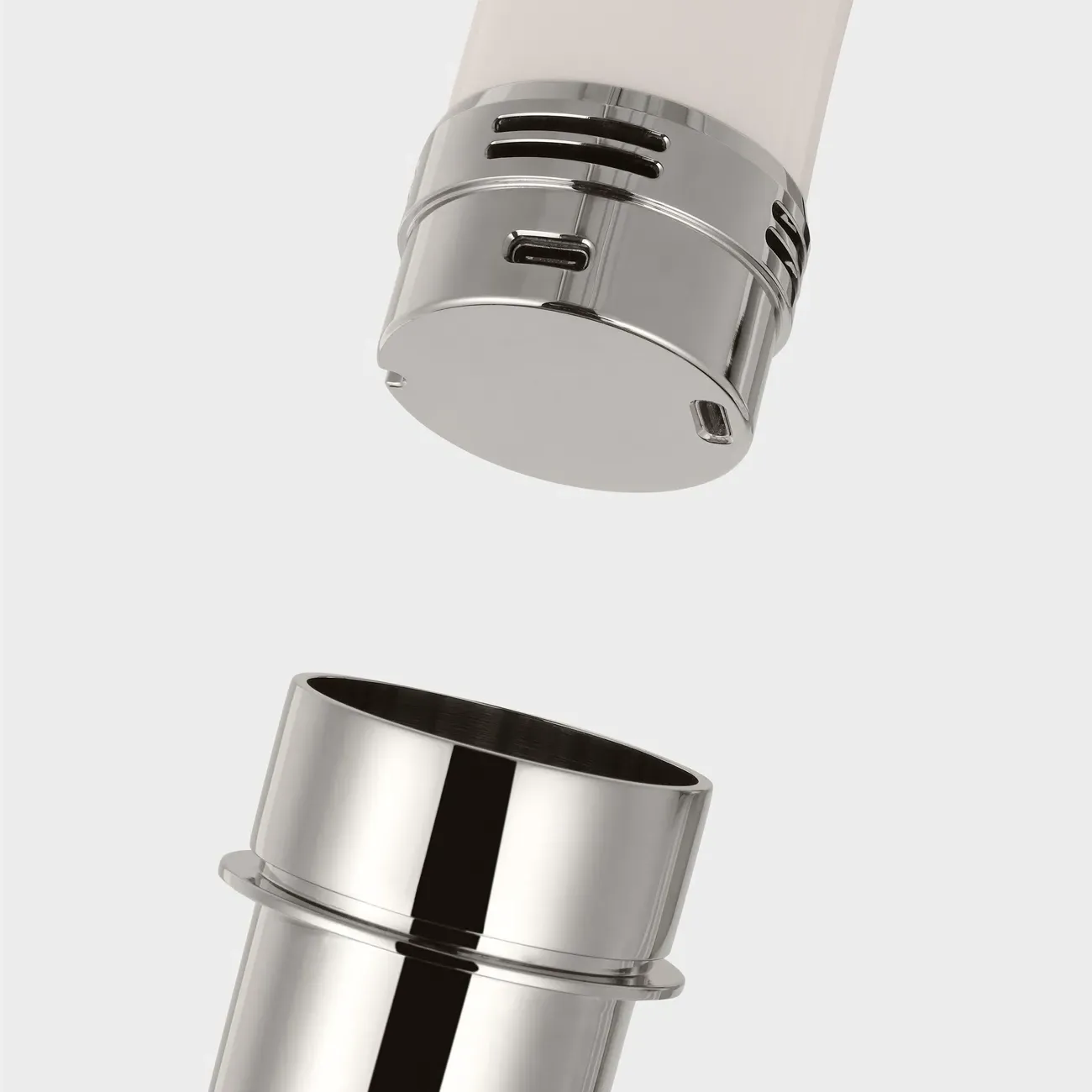 Hackney Cordless Bridge Arm Floor Lamp - Polished Nickel, Metal