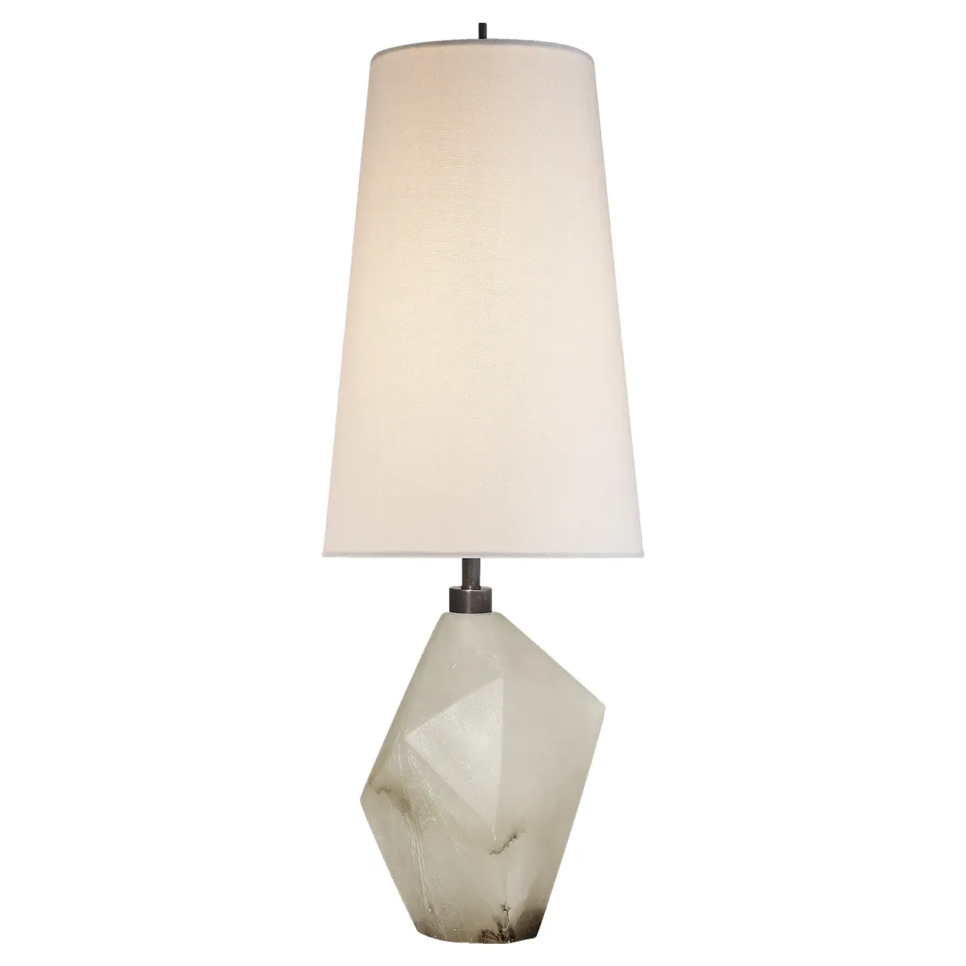Halcyon Round Accent Table Lamp - Alabaster, Linen image