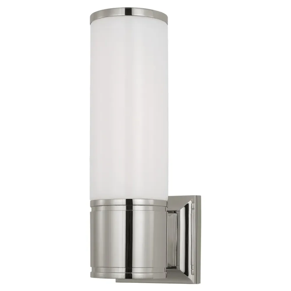 Halford Bath Sconce - Polished Nickel, Metal
