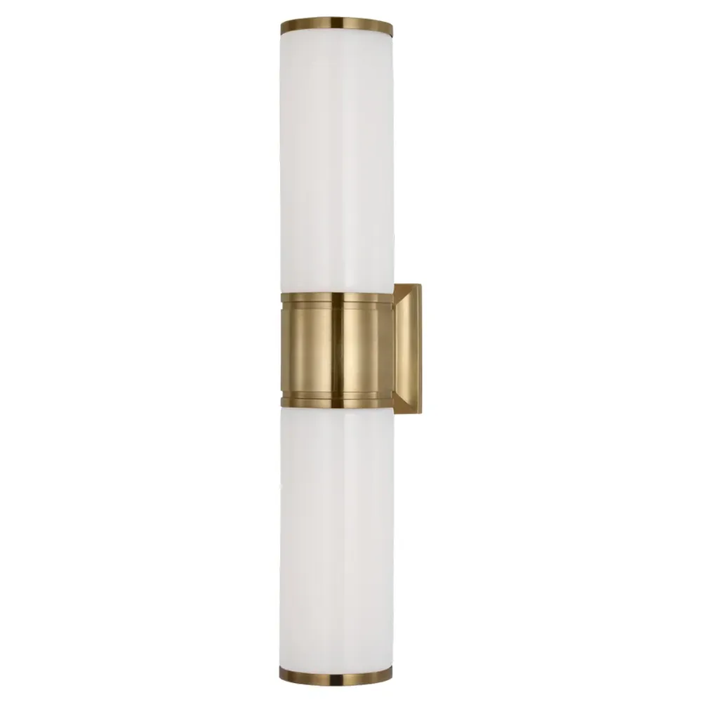 Halford Double Bath Sconce - Antique Burnished Brass, Metal