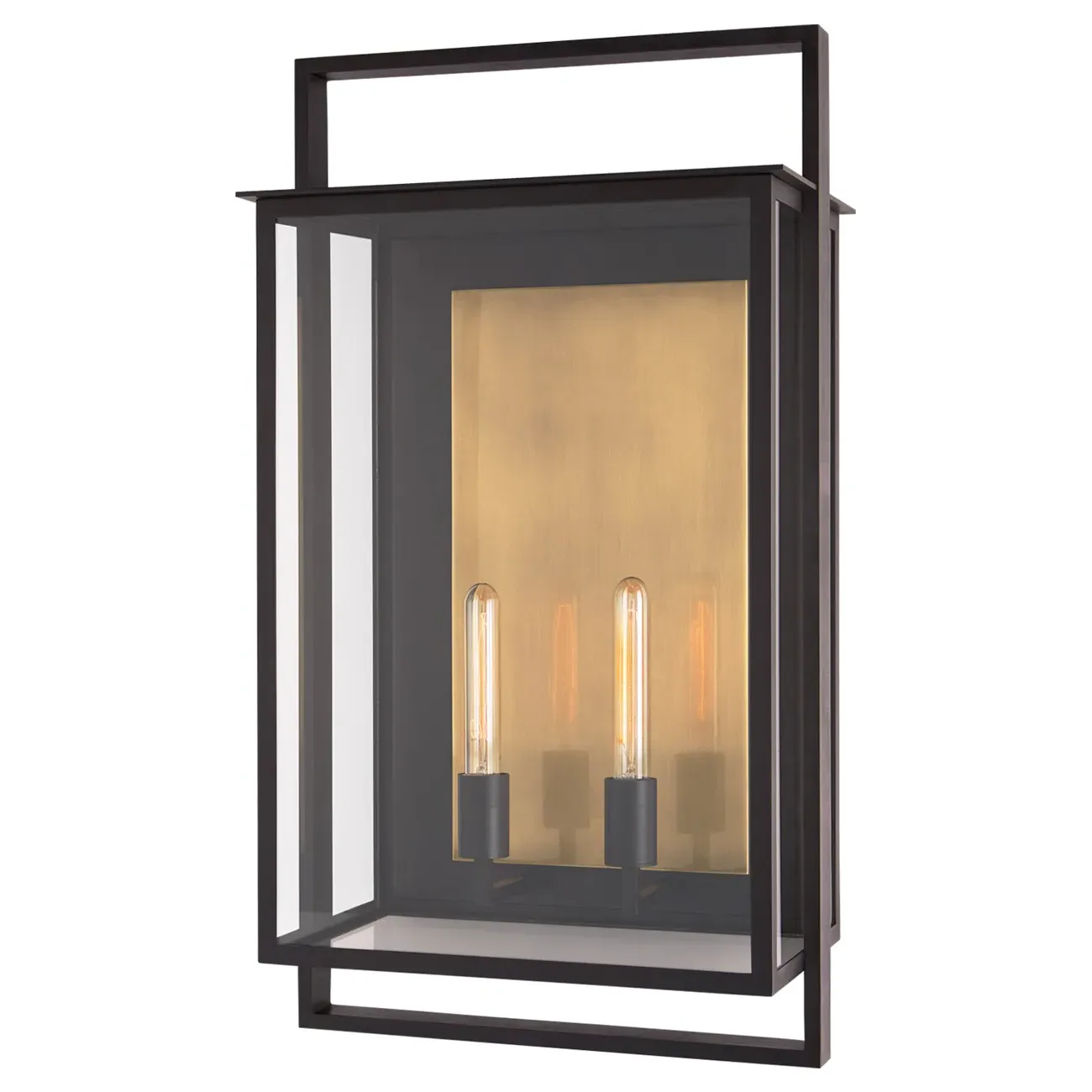 Halle Grande Wall Lantern - Black, Iron