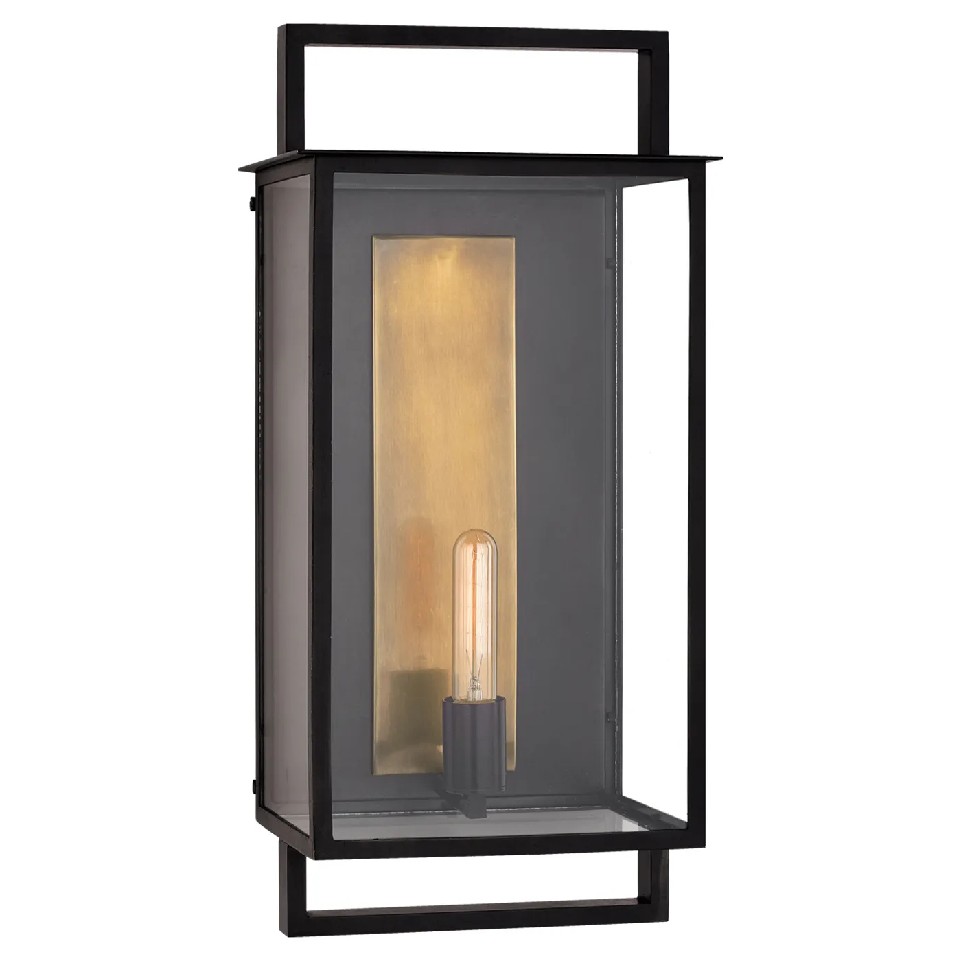 Halle Large Wall Lantern - Black, Iron