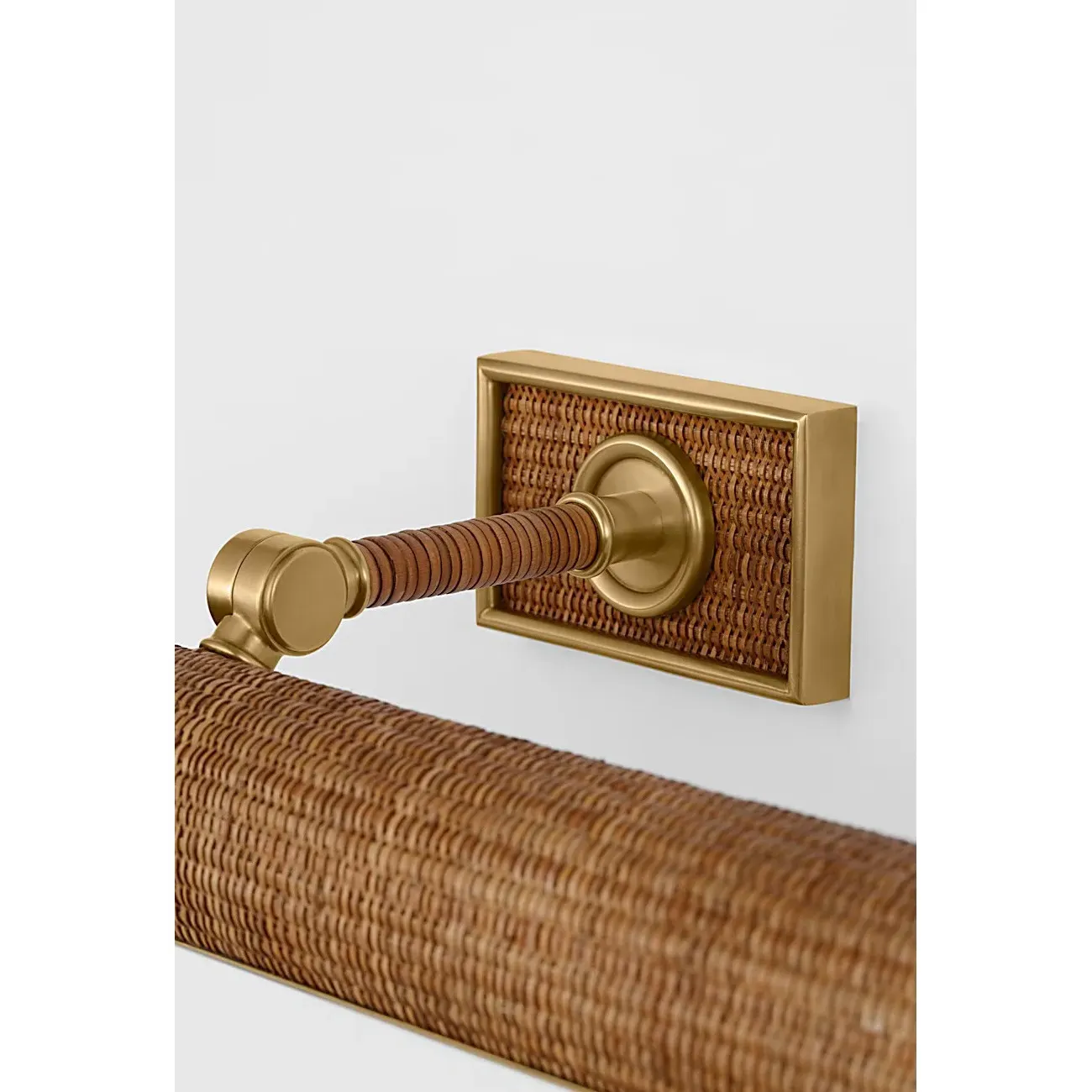 Halwell Double Arm Picture Light Sconce - Natural, Rattan