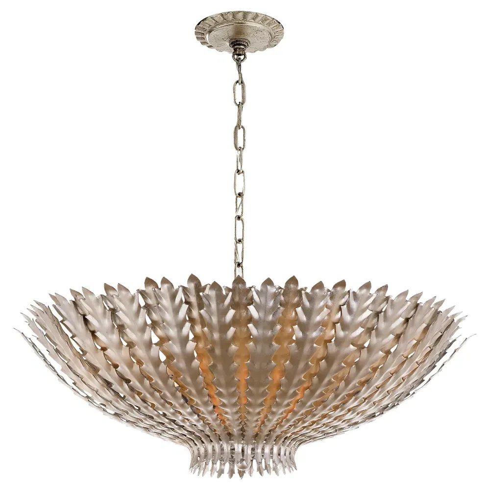 Hampton Large Chandelier - Burnished Silver Leaf