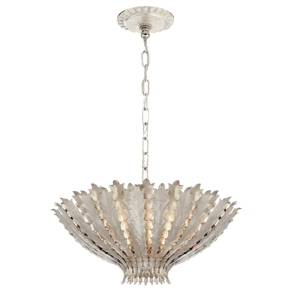 Hampton Medium Chandelier - Burnished Silver Leaf