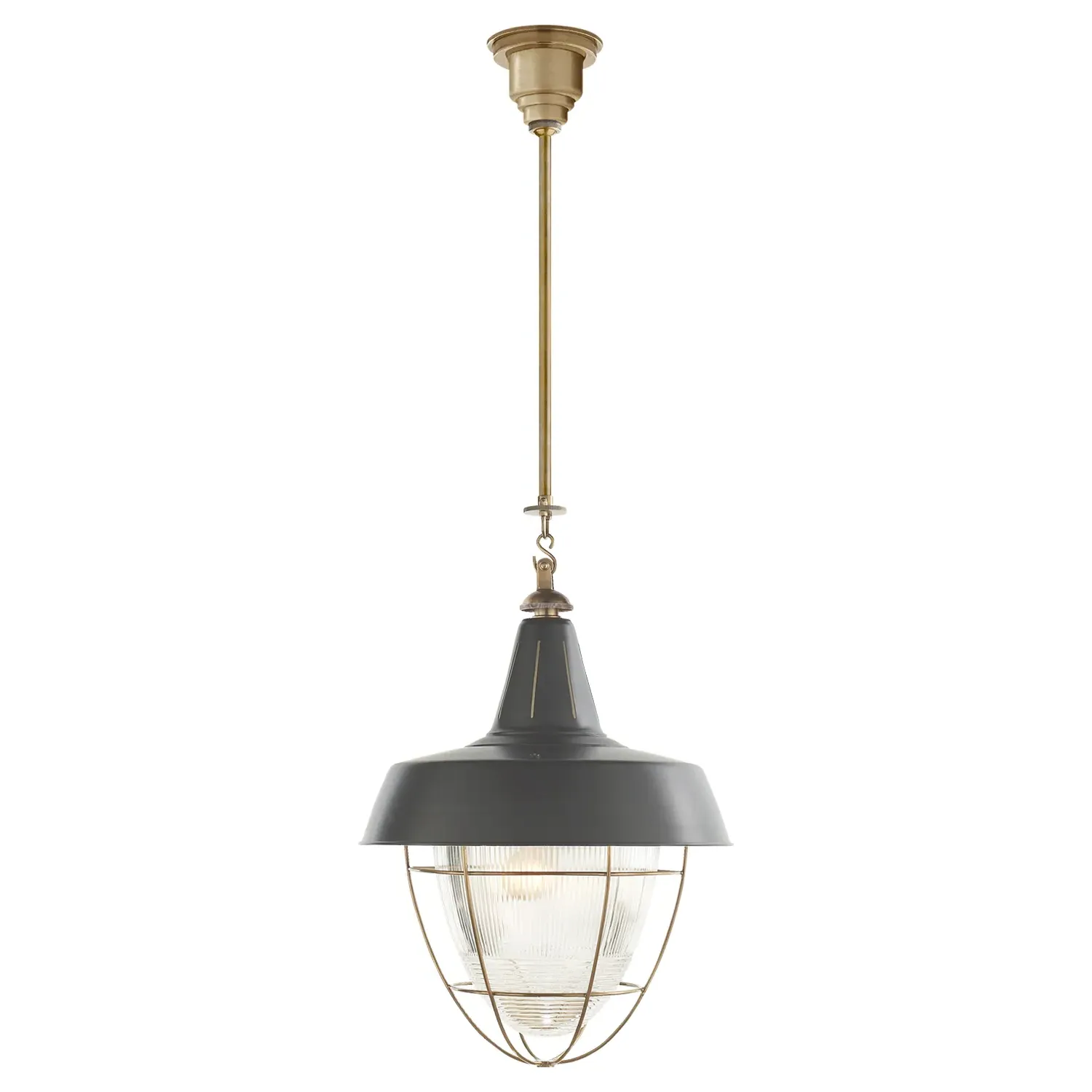 Henry Industrial Loft Hanging Light - Antique Brass, Metal