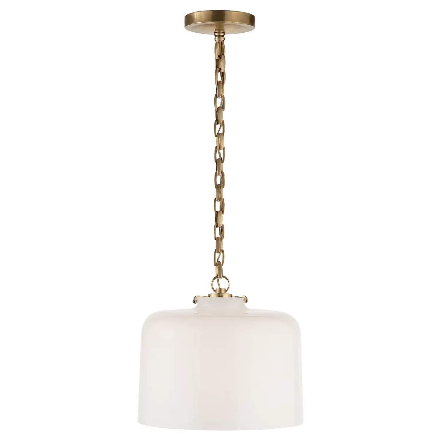 Katie Dome Pendant - Antique Brass, Metal