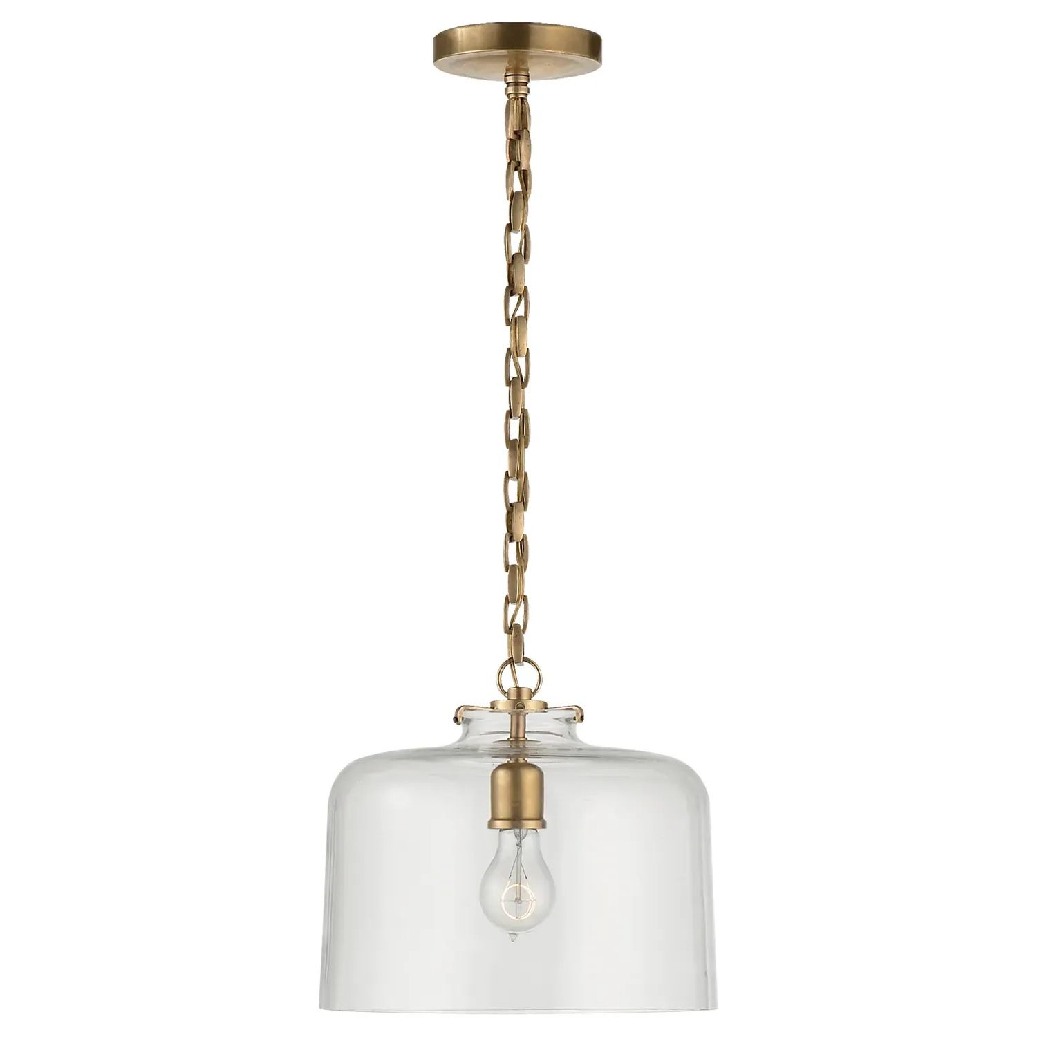 Katie Dome Pendant - Antique Brass, Metal image