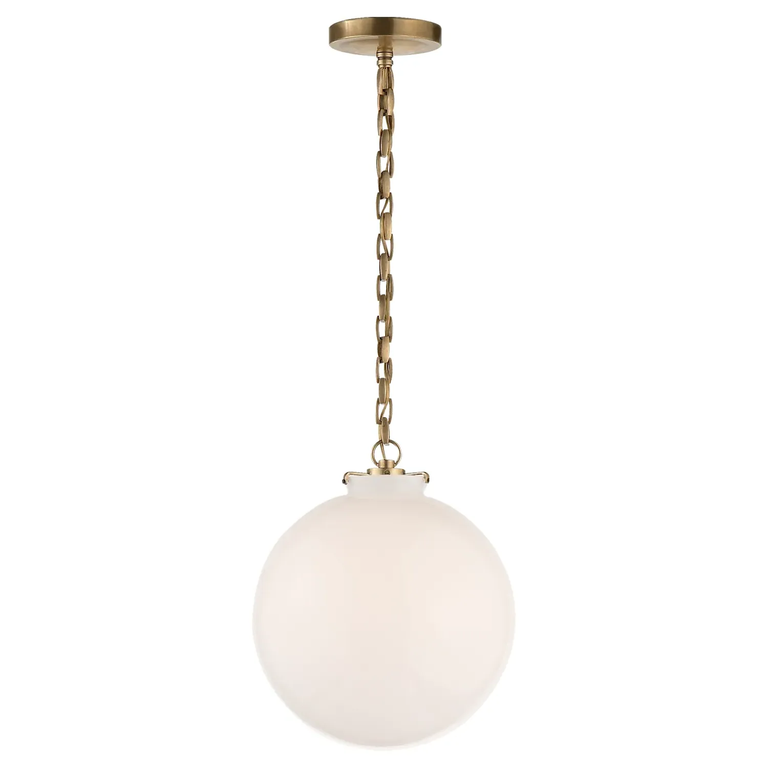 Katie Globe Pendant - Antique Brass, Metal