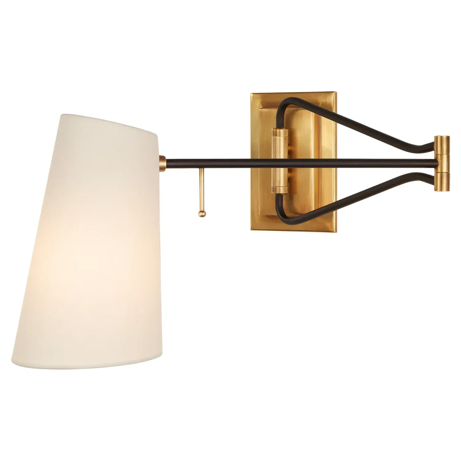Keil Swing Arm Wall Sconce - Antique Brass, Metal image