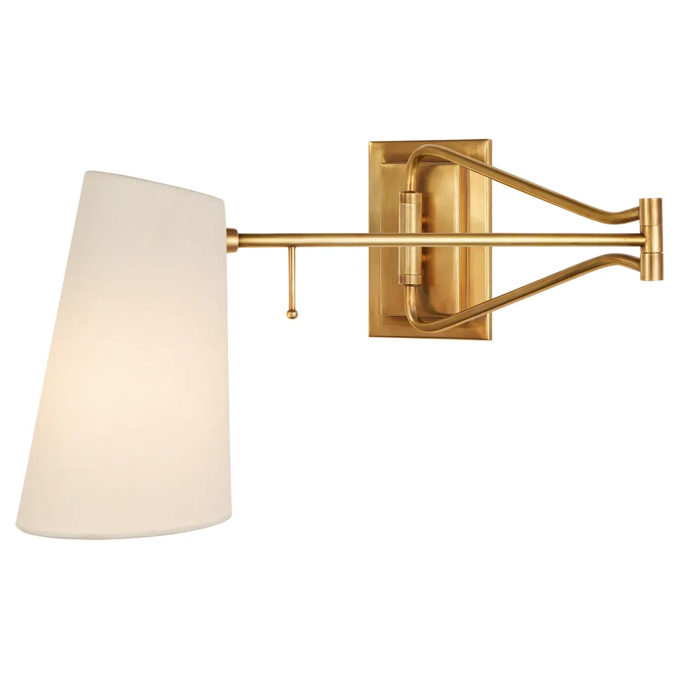 Keil Swing Arm Wall Sconce - Antique Brass, Metal