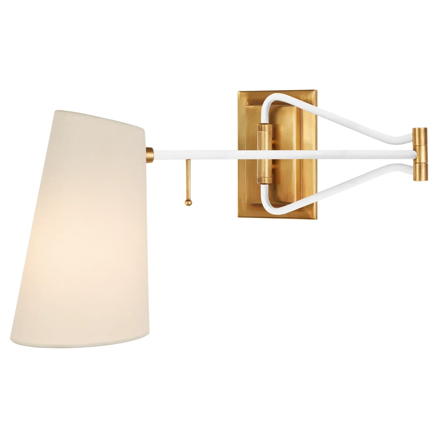 Keil Swing Arm Wall Sconce - Antique Brass, Metal