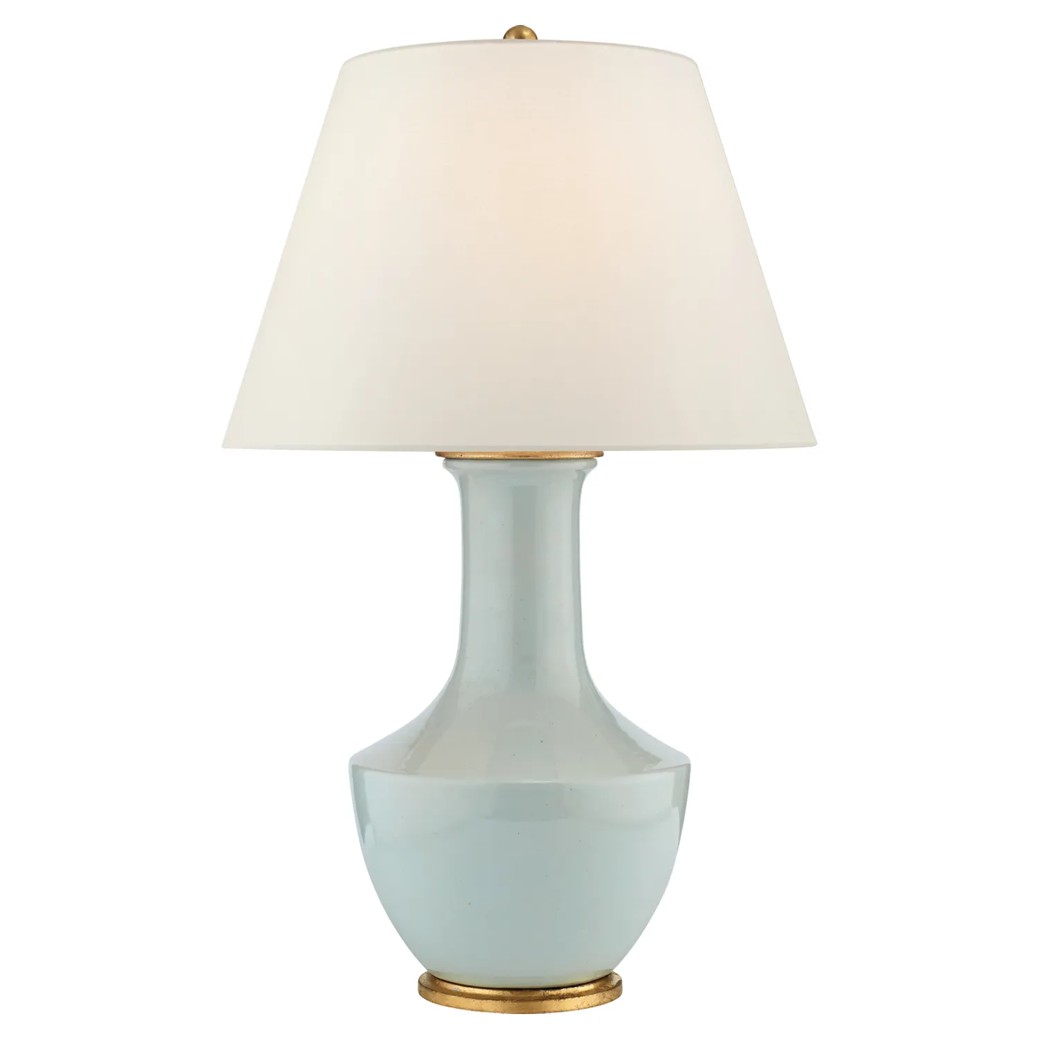 Lambay Cordless Round Table Lamp - Ice Blue, Ceramic