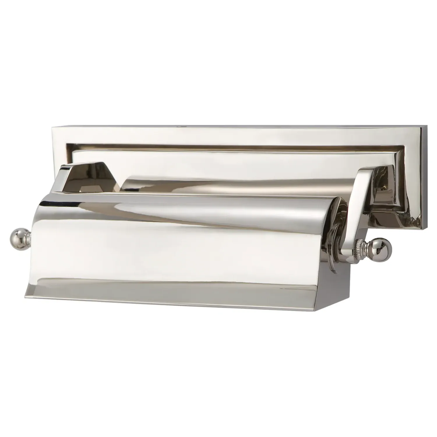 Library Picture Light Sconce - Polished Nickel, Metal