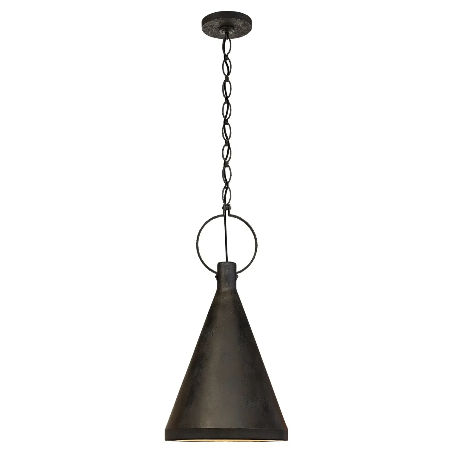 Limoges Medium Tall Pendant Light - Aged Iron