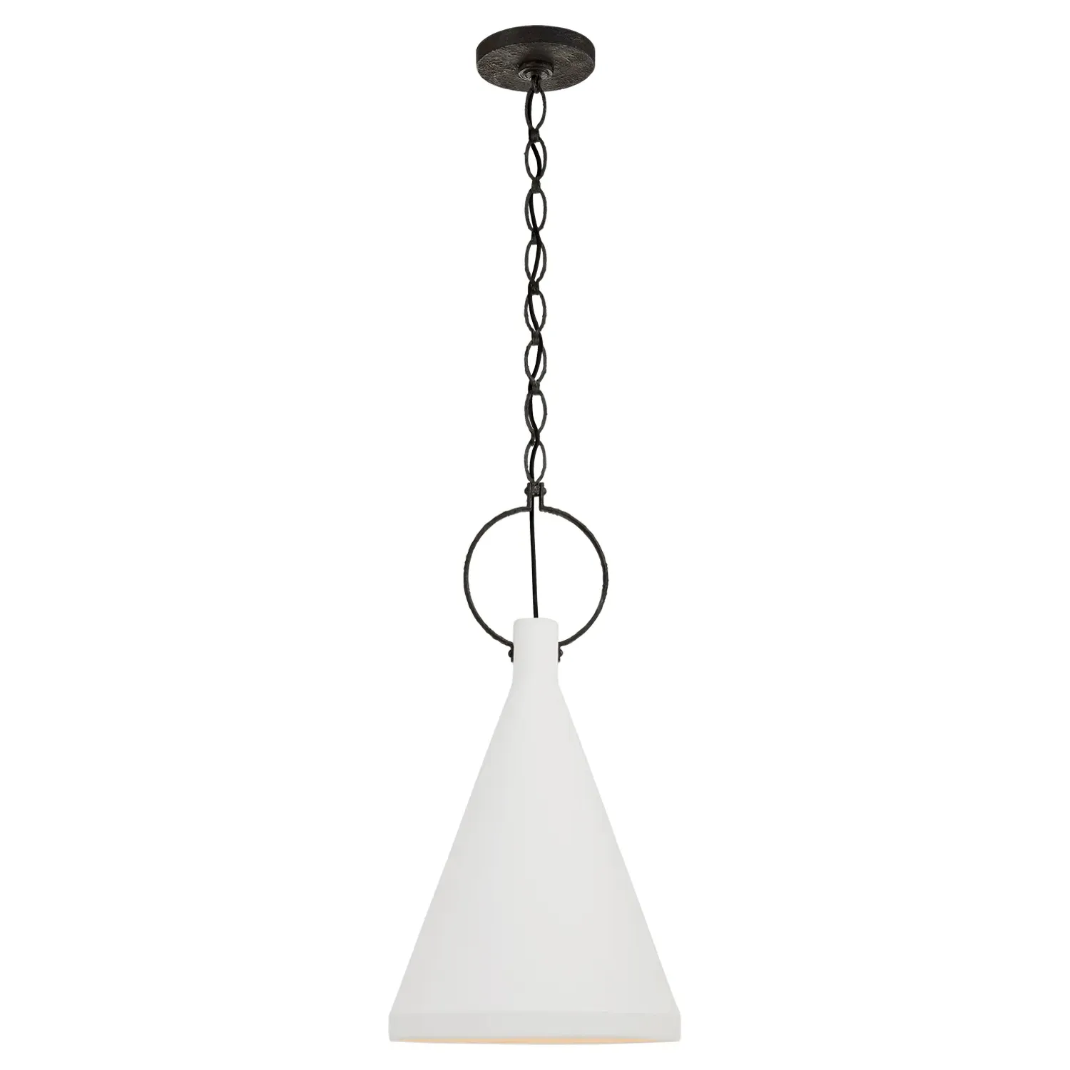 Limoges Medium Tall Pendant Light - Plaster White