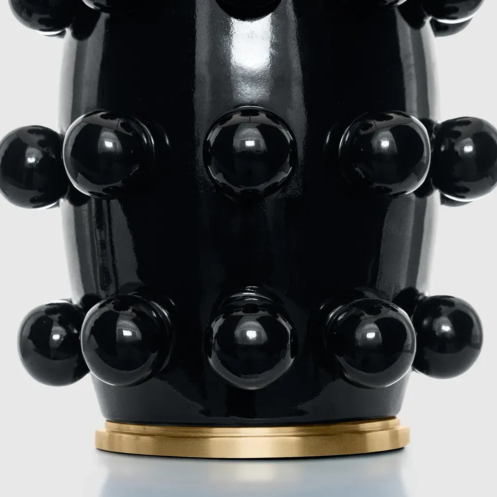 Linden 14" Cordless Table Lamp - Black, Ceramic