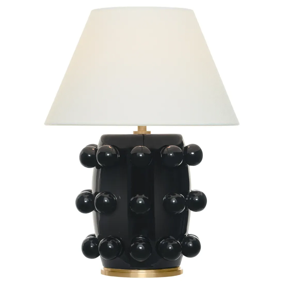 Linden 14" Cordless Table Lamp - Black, Ceramic image