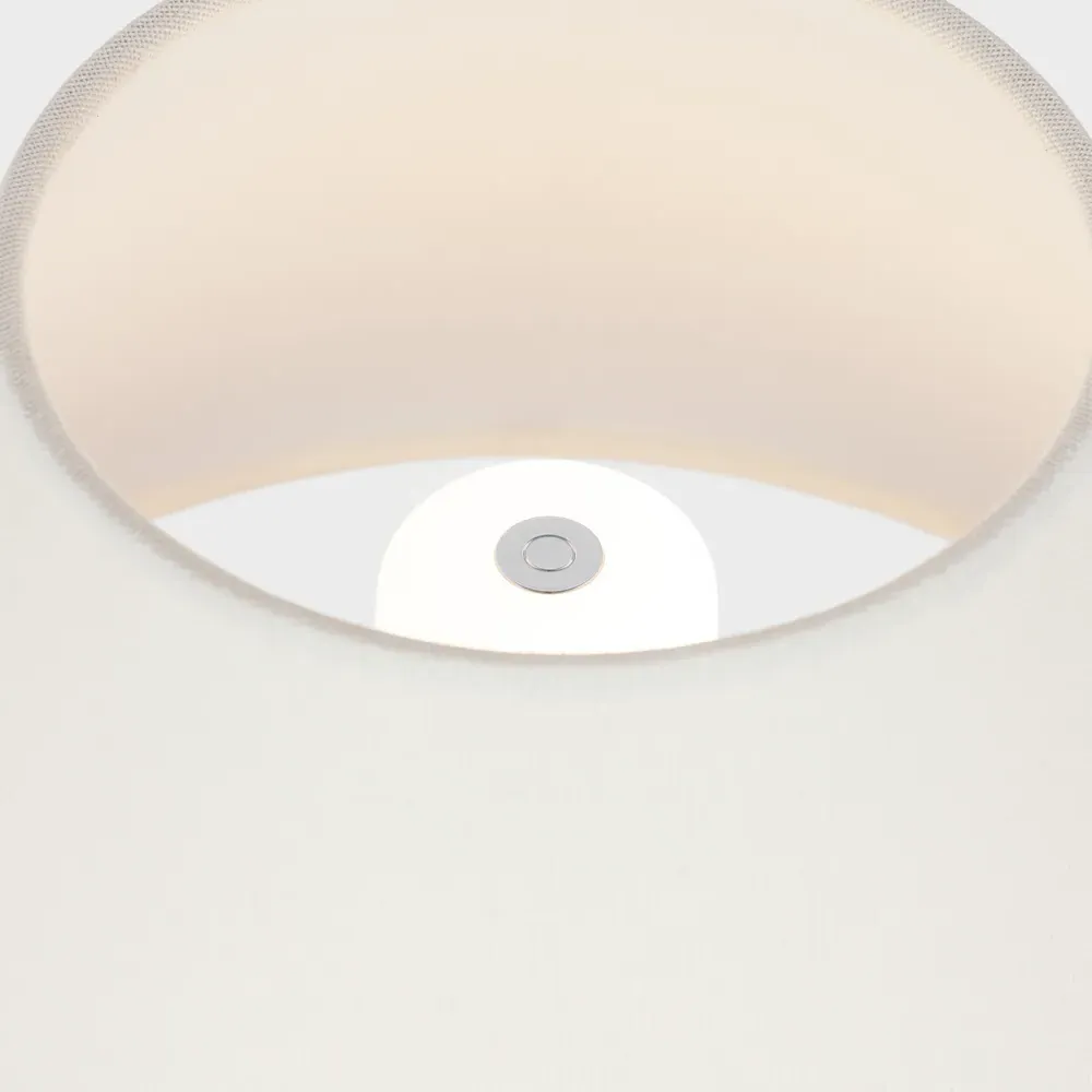 Linden Cordless Table Lamp - Plaster White, Ceramic