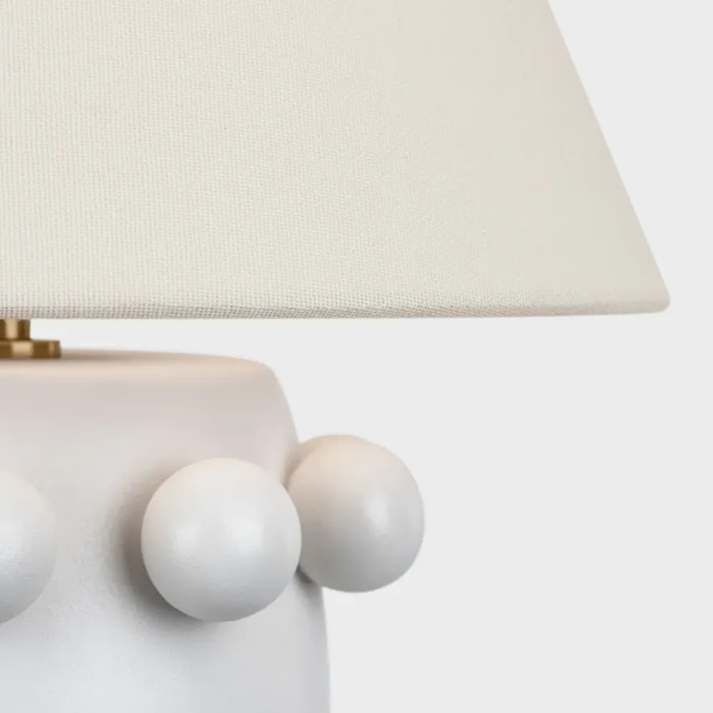 Linden Cordless Table Lamp - Plaster White, Ceramic