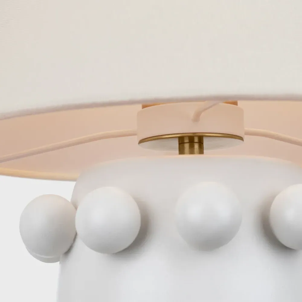 Linden Cordless Table Lamp - Plaster White, Ceramic