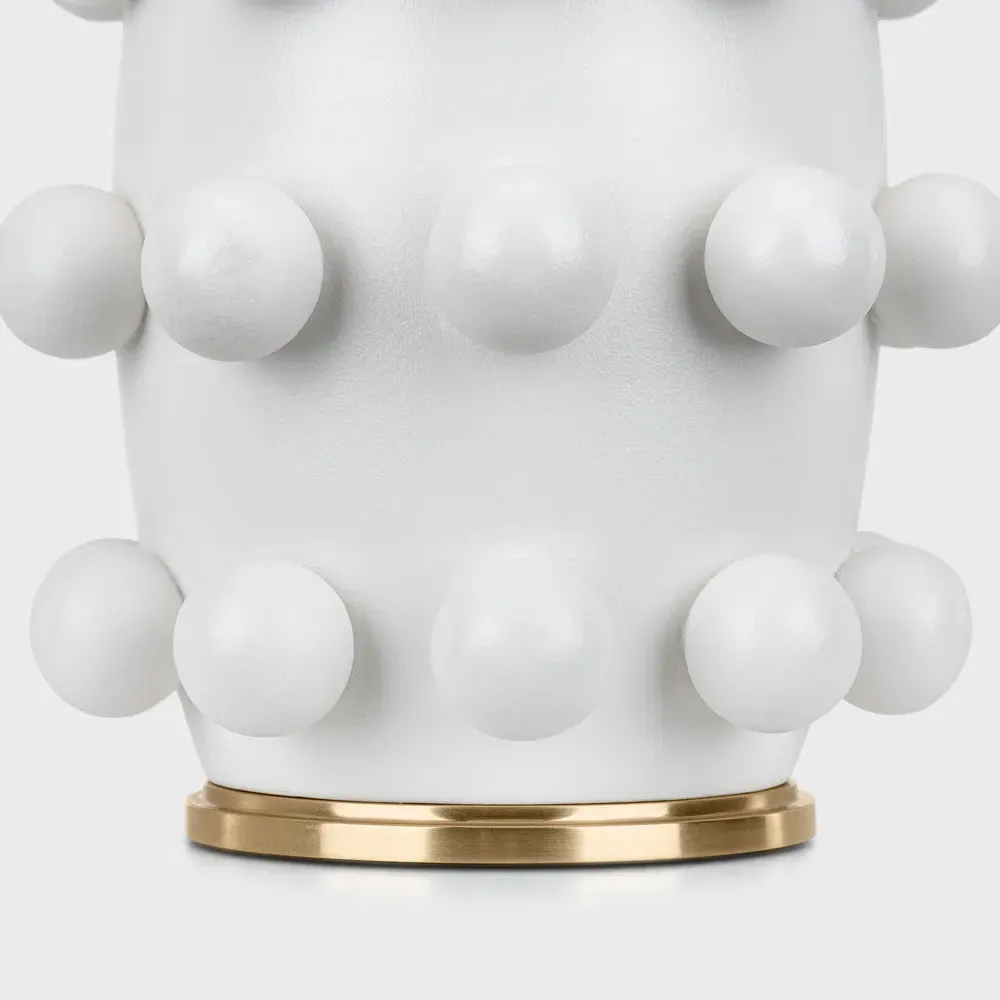 Linden Cordless Table Lamp - Plaster White, Ceramic