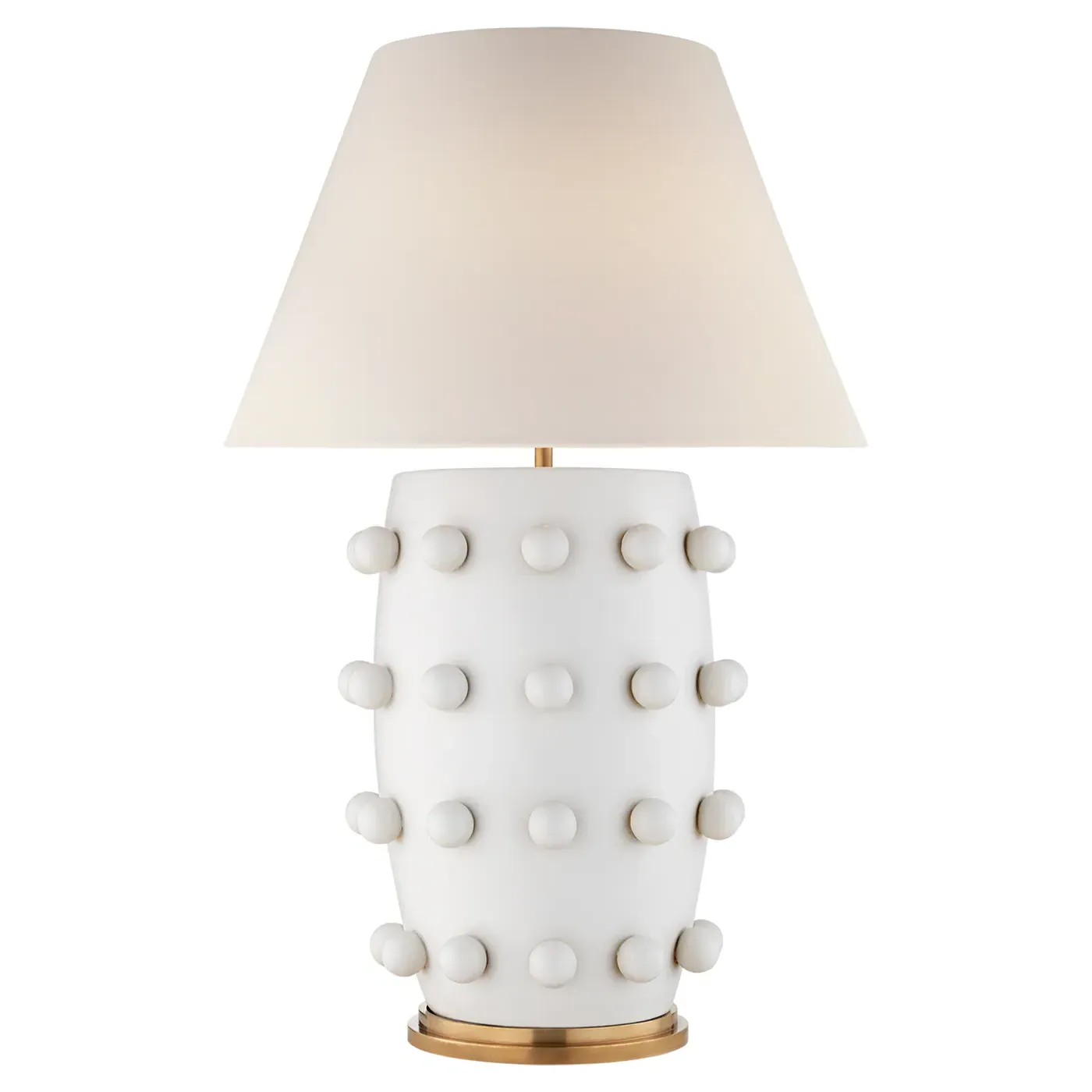 Linden Large Table Lamp - Plaster White, Linen