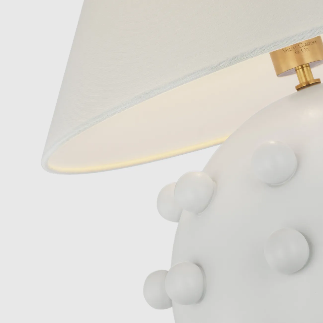 Linden Orb Table Lamp - Plaster White, Linen