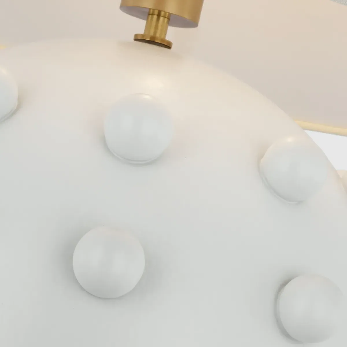 Linden Orb Table Lamp - Plaster White, Linen