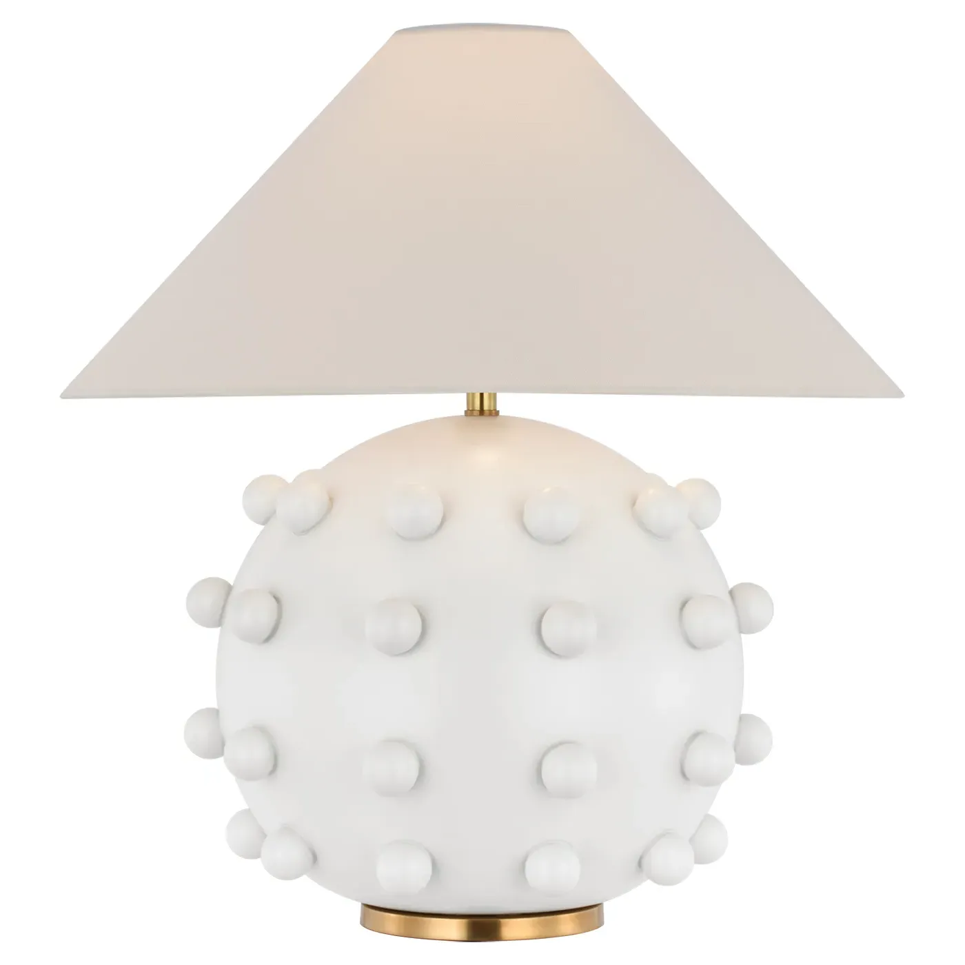 Linden Orb Table Lamp - Plaster White, Linen