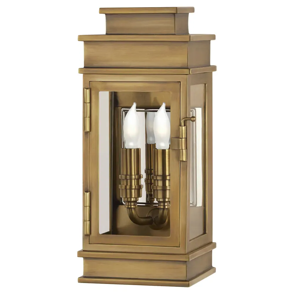 Linear Mini Outdoor Sconce - Burnished Brass, Metal image