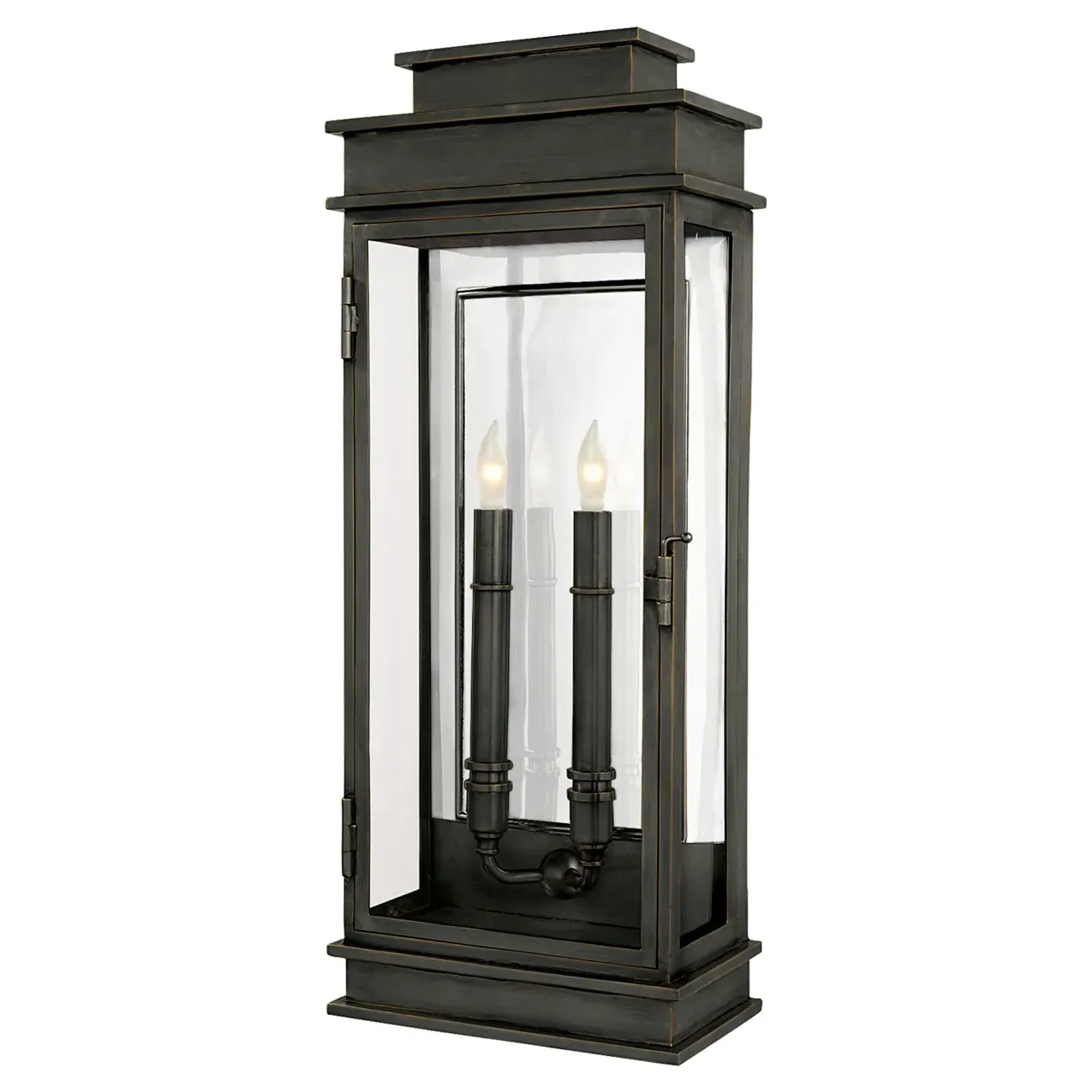 Linear Tall Outdoor Sconce - French Bronze, Metal