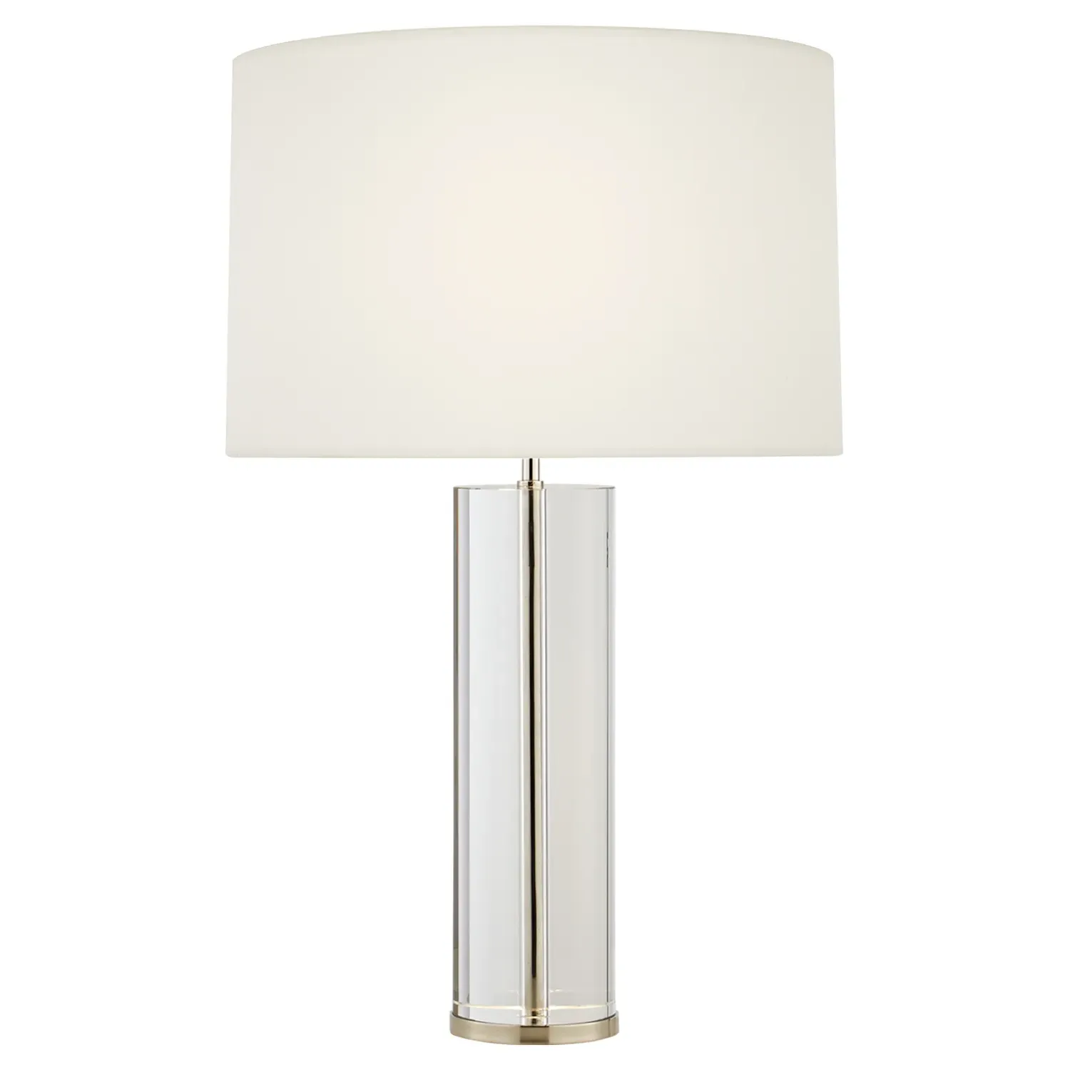 Lineham Cordless Table Lamp - Crystal, Polished Nickel