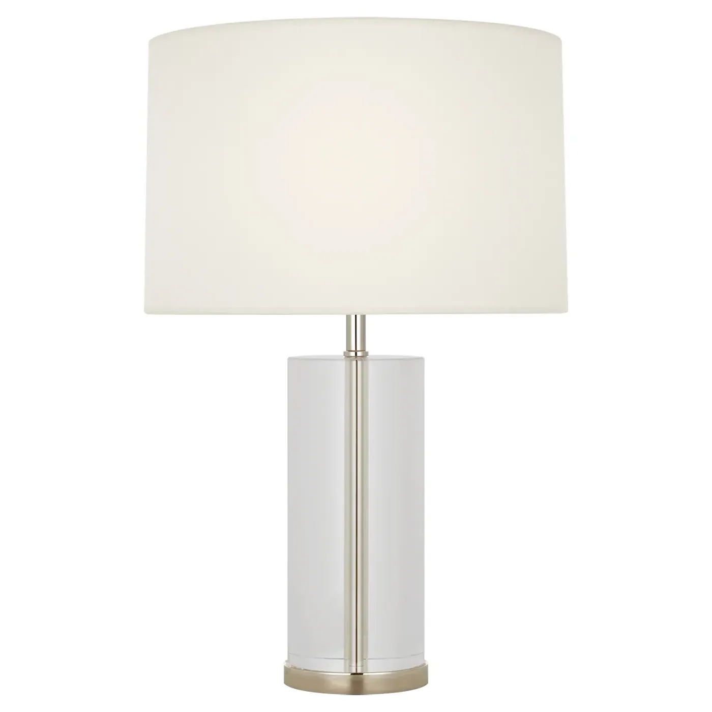 Lineham Cordless Table Lamp - Crystal, Polished Nickel