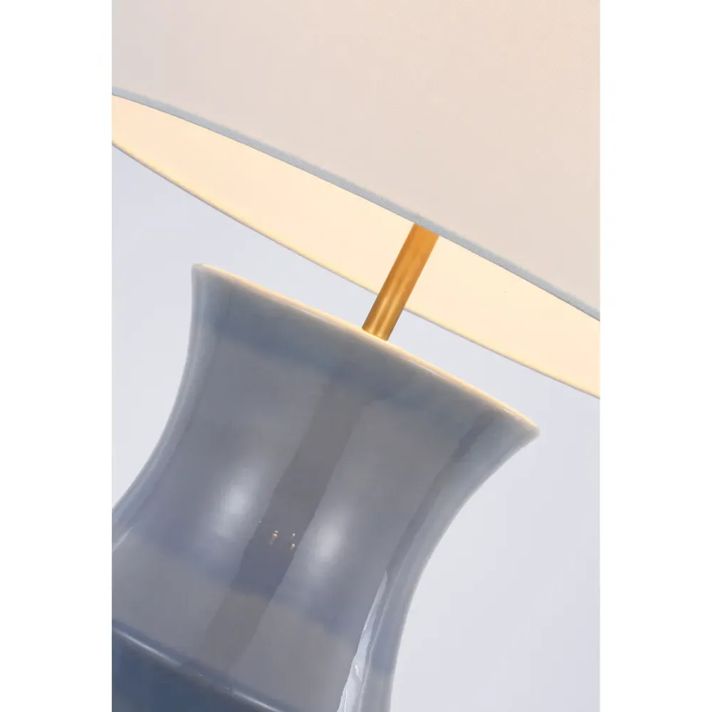 Marella Medium Table Lamp - Polar Blue, Ceramic