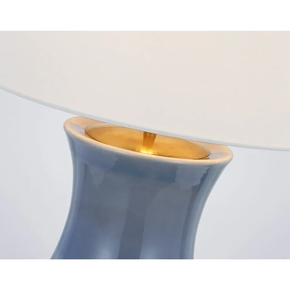 Marella Medium Table Lamp - Polar Blue, Ceramic