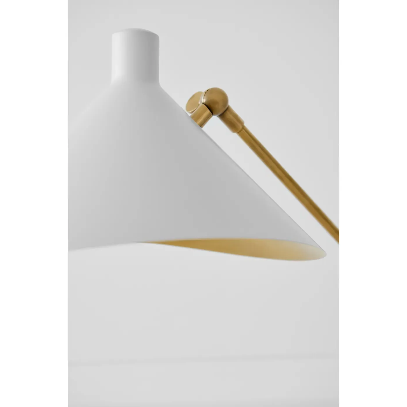 Mayotte Cone Task Floor Lamp - Antique Brass, Metal