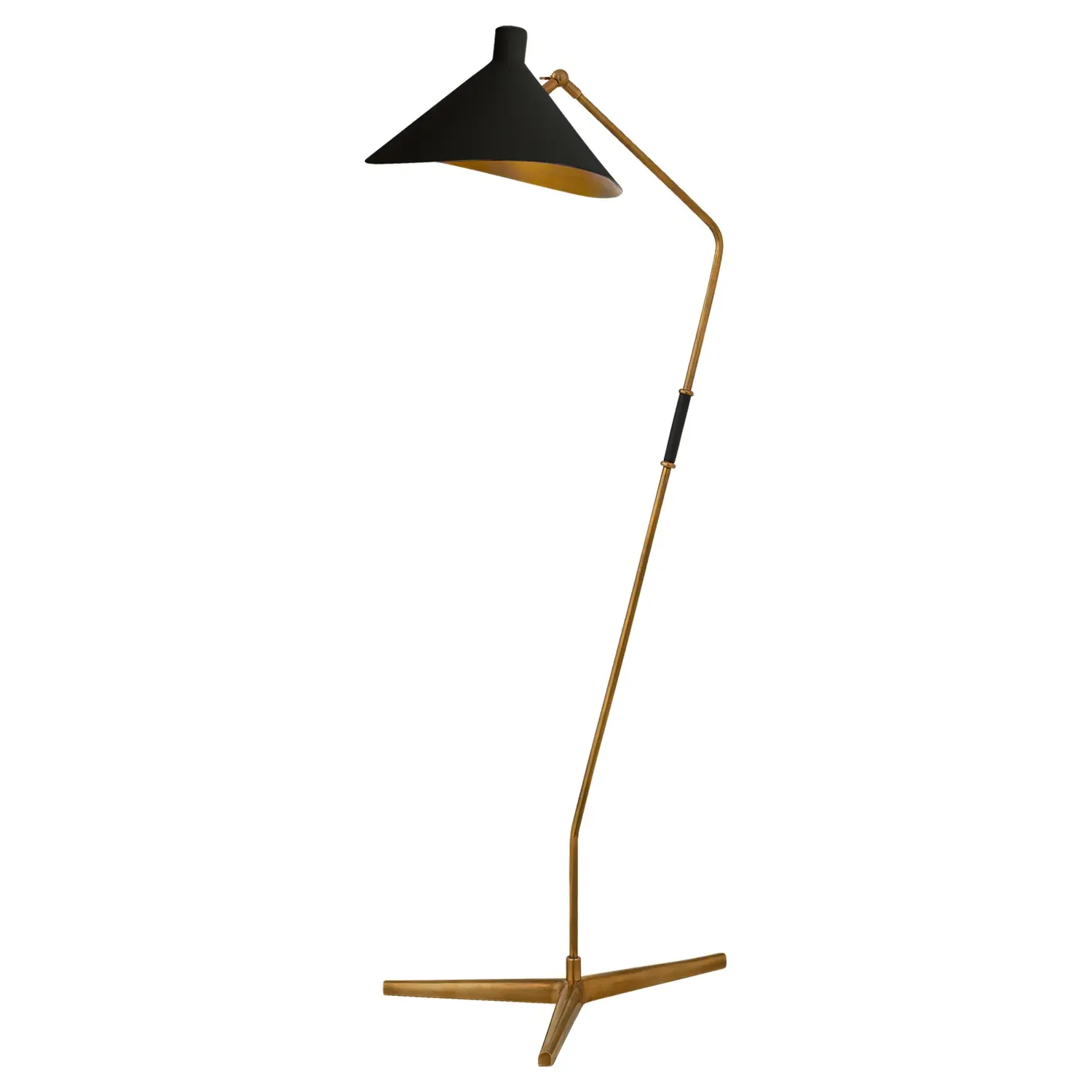 Mayotte Cone Task Floor Lamp - Black, Metal