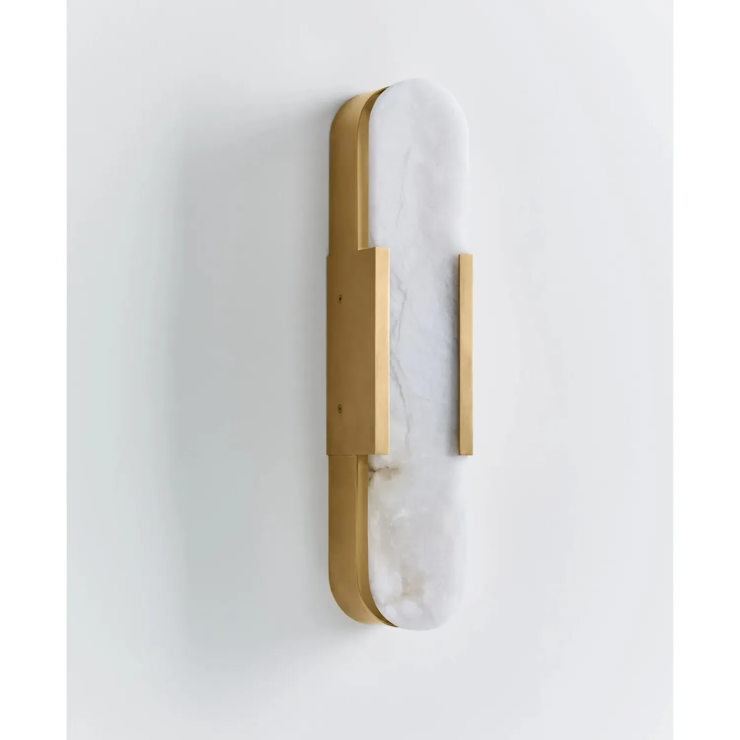 Melange Elongated Sconce - Antique Brass, Alabaster
