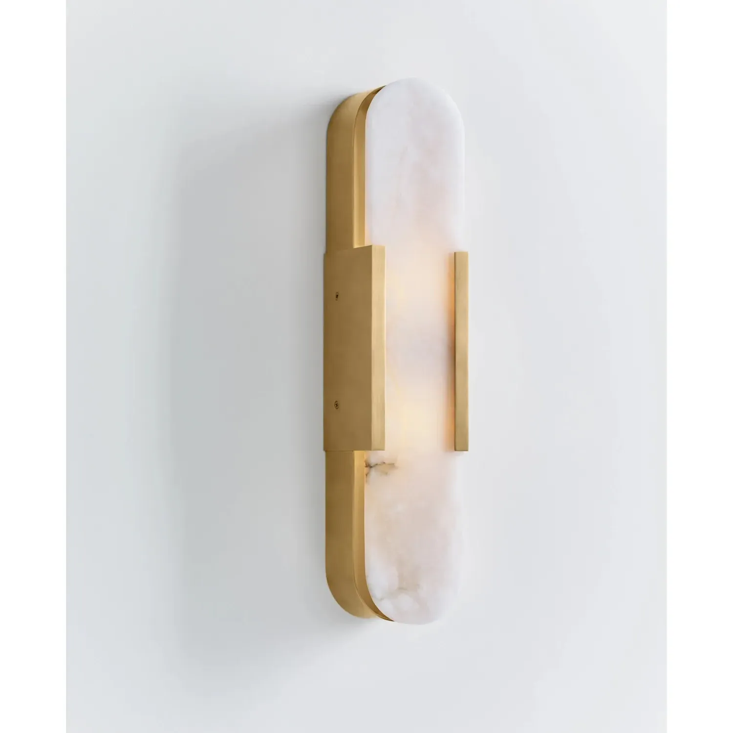 Melange Elongated Sconce - Antique Brass, Alabaster