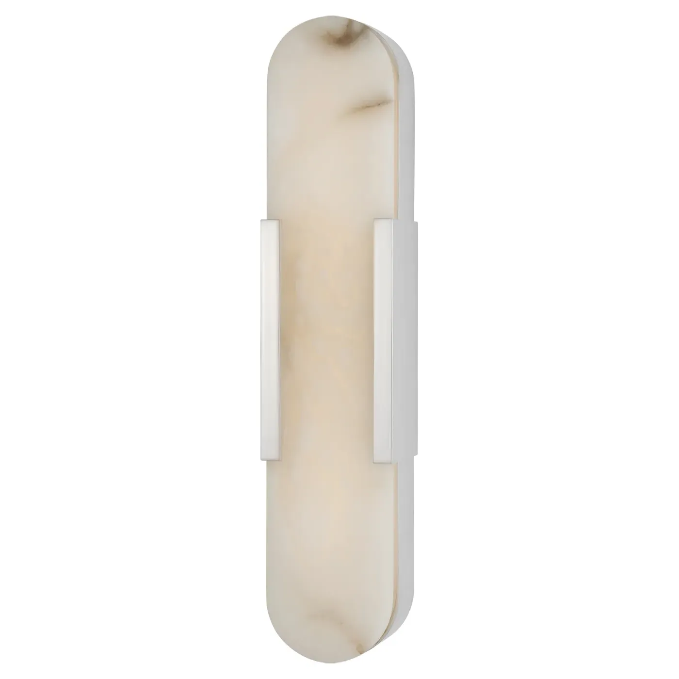 Melange Elongated Sconce - Polished Nickel, Alabaster