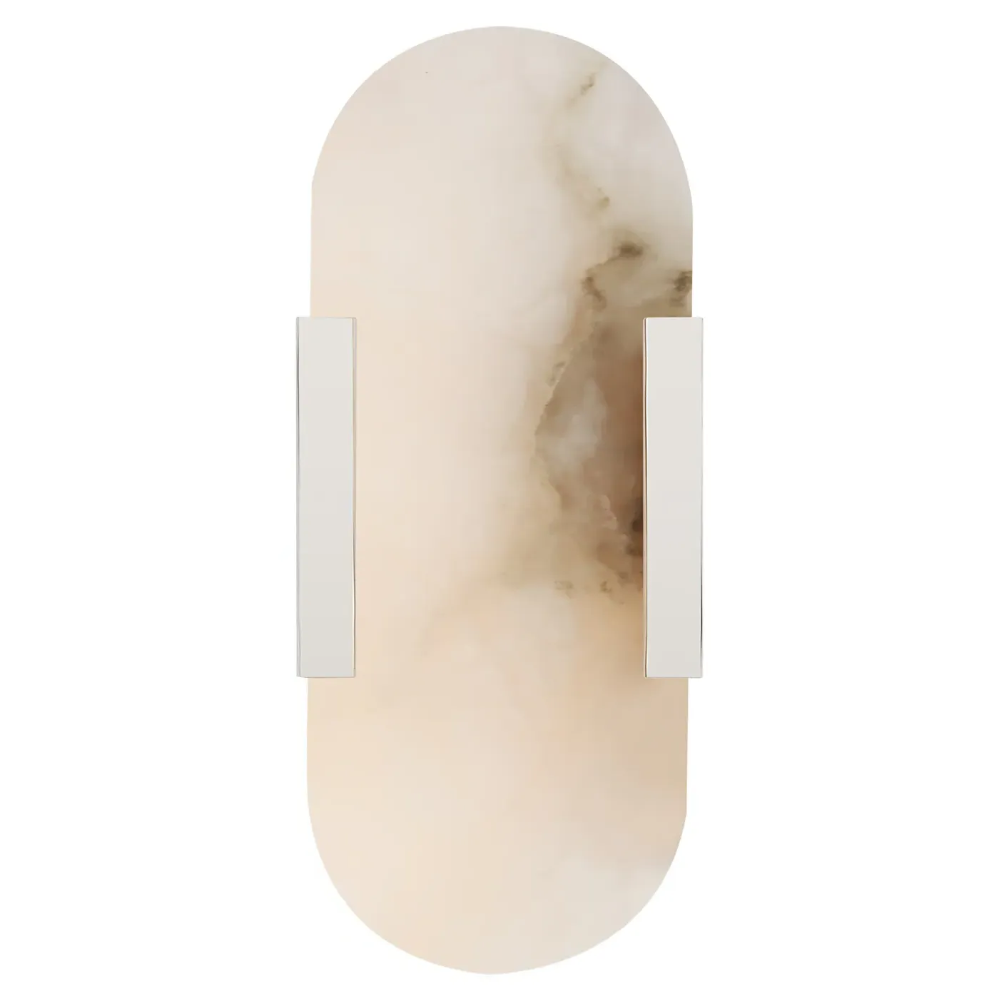 Melange Elongated Sconce - Polished Nickel, Alabaster image