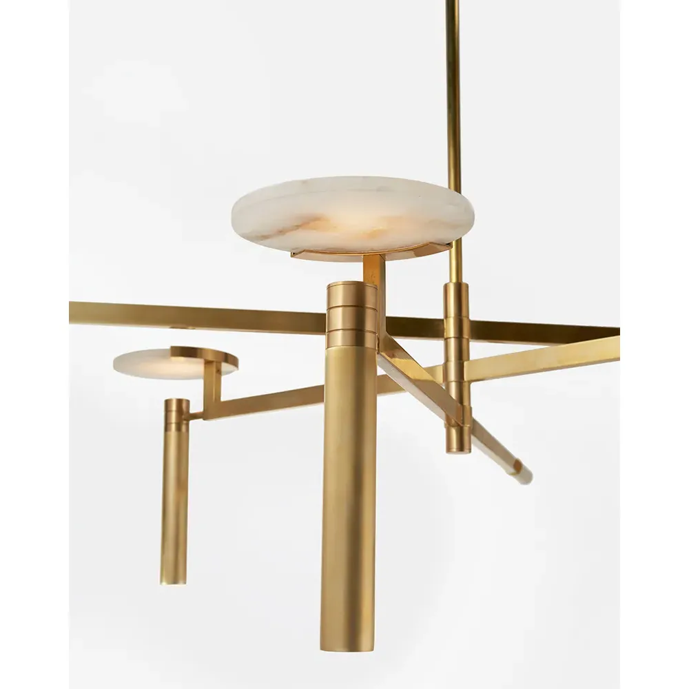 Melange Floating Disc Chandelier - Antique Burnished Brass
