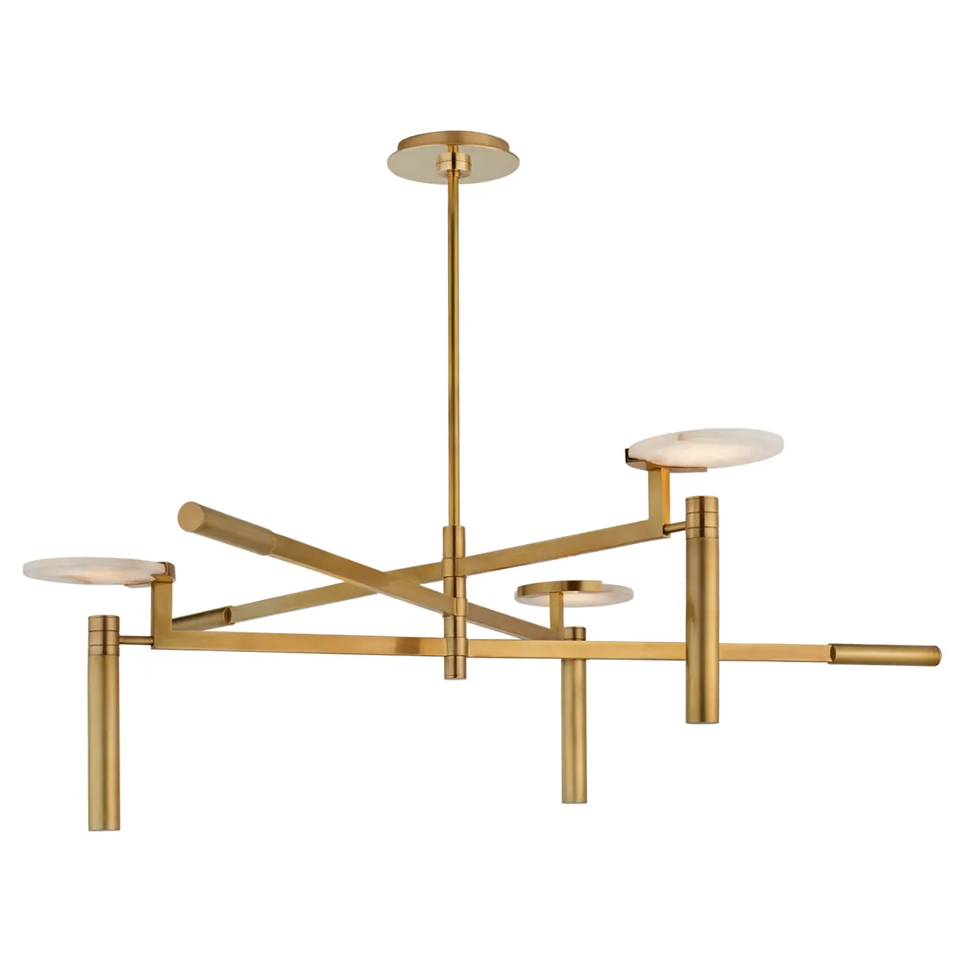 Melange Floating Disc Chandelier - Antique Burnished Brass