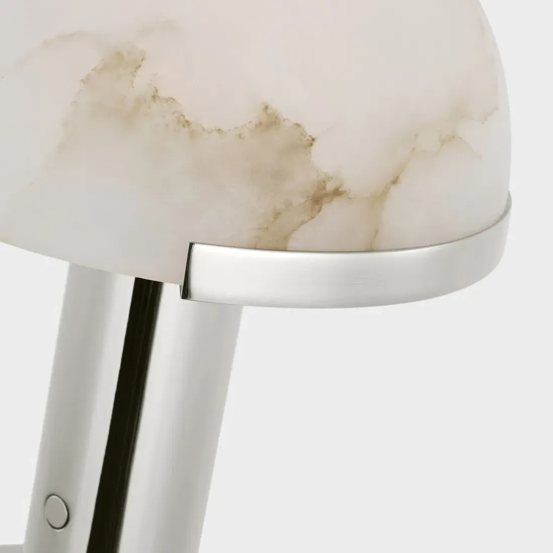 Melange Rechargeable Table Lamp - Polished Nickel, Metal